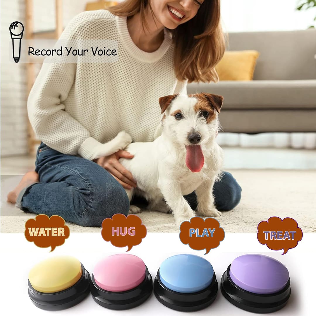 Customizable Pet Voice Buttons Fun & Portable Dog Toy®