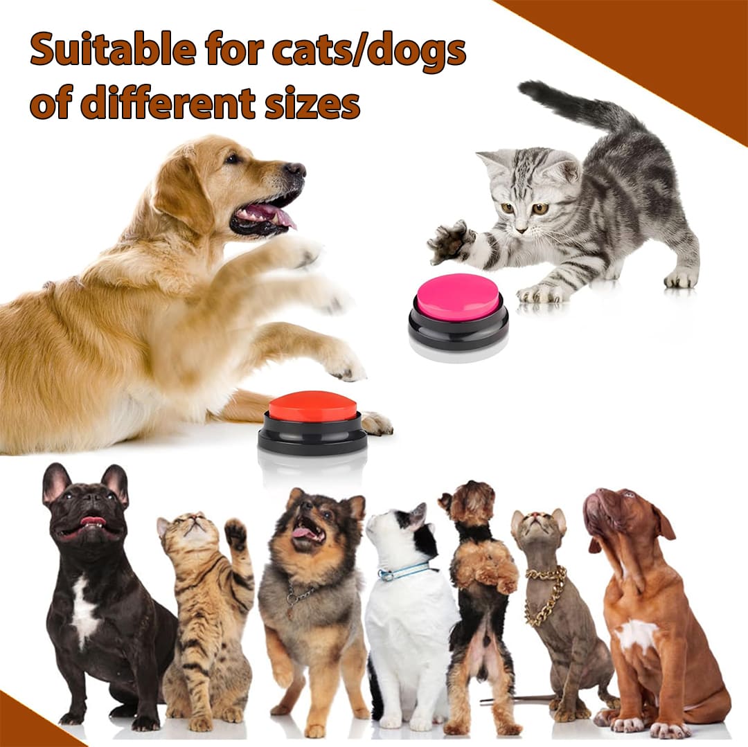 Customizable Pet Voice Buttons Fun & Portable Dog Toy®