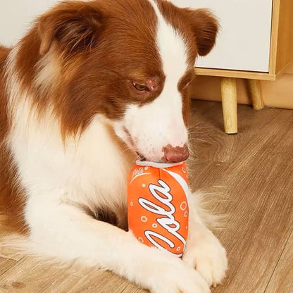 Funny Plush Cola Bottle Dog Toy with Squeaker®