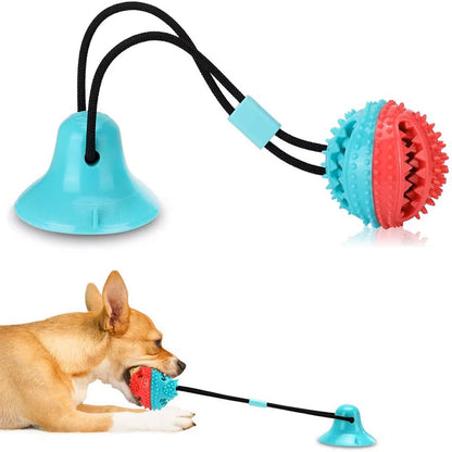 Interactive Suction Cup Dog Ball Slow Feeder Chew Toy for Dogs®