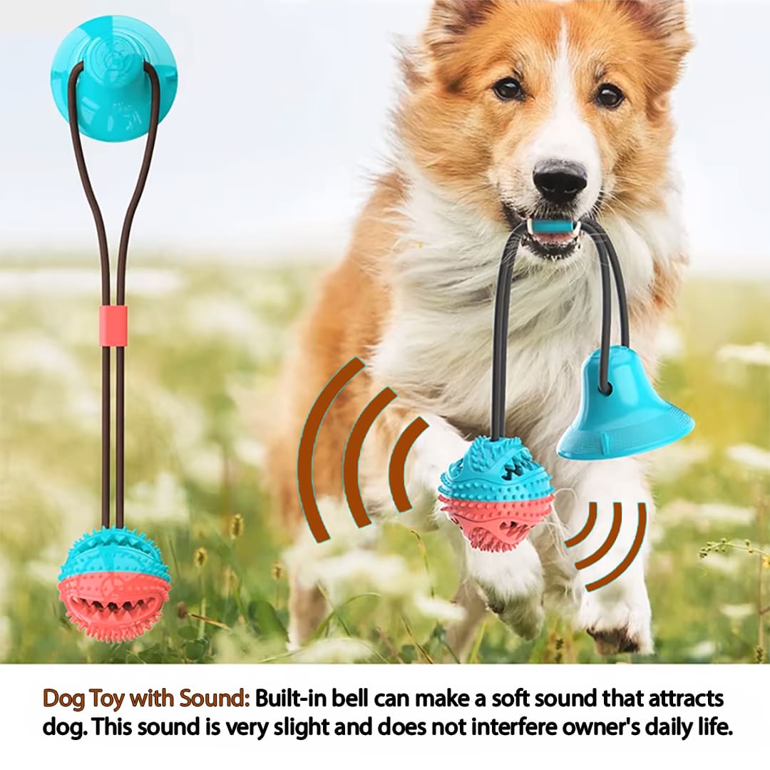 Interactive Suction Cup Dog Ball Slow Feeder Chew Toy for Dogs®