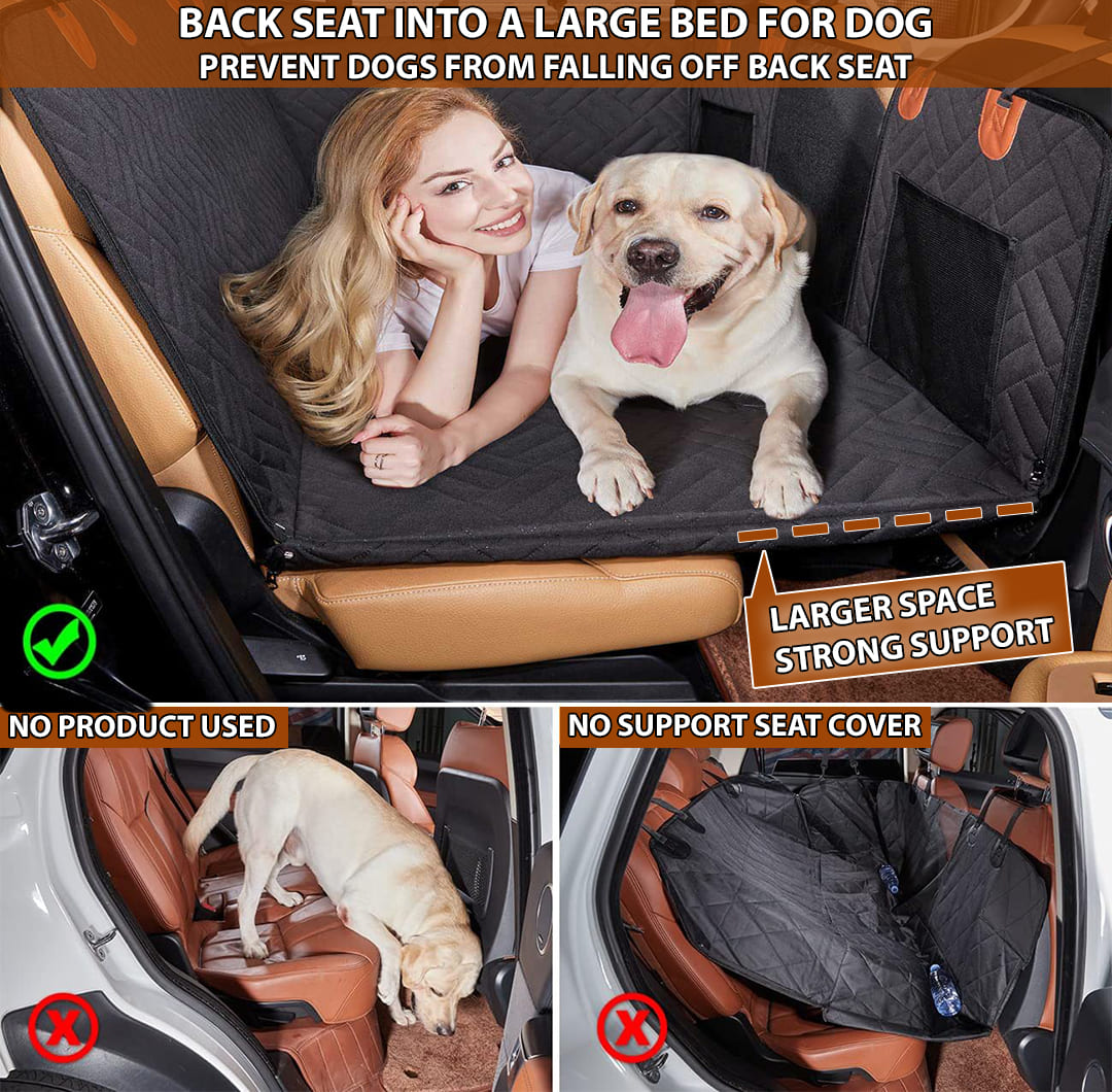 Dog Car Seat Cover Waterproof Hammock Mesh Window Hard Base Door Pad®