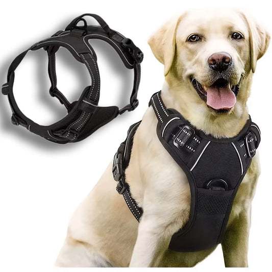 No-Pull Dog Harness with 2 Leash Clips Adjustable Fit®