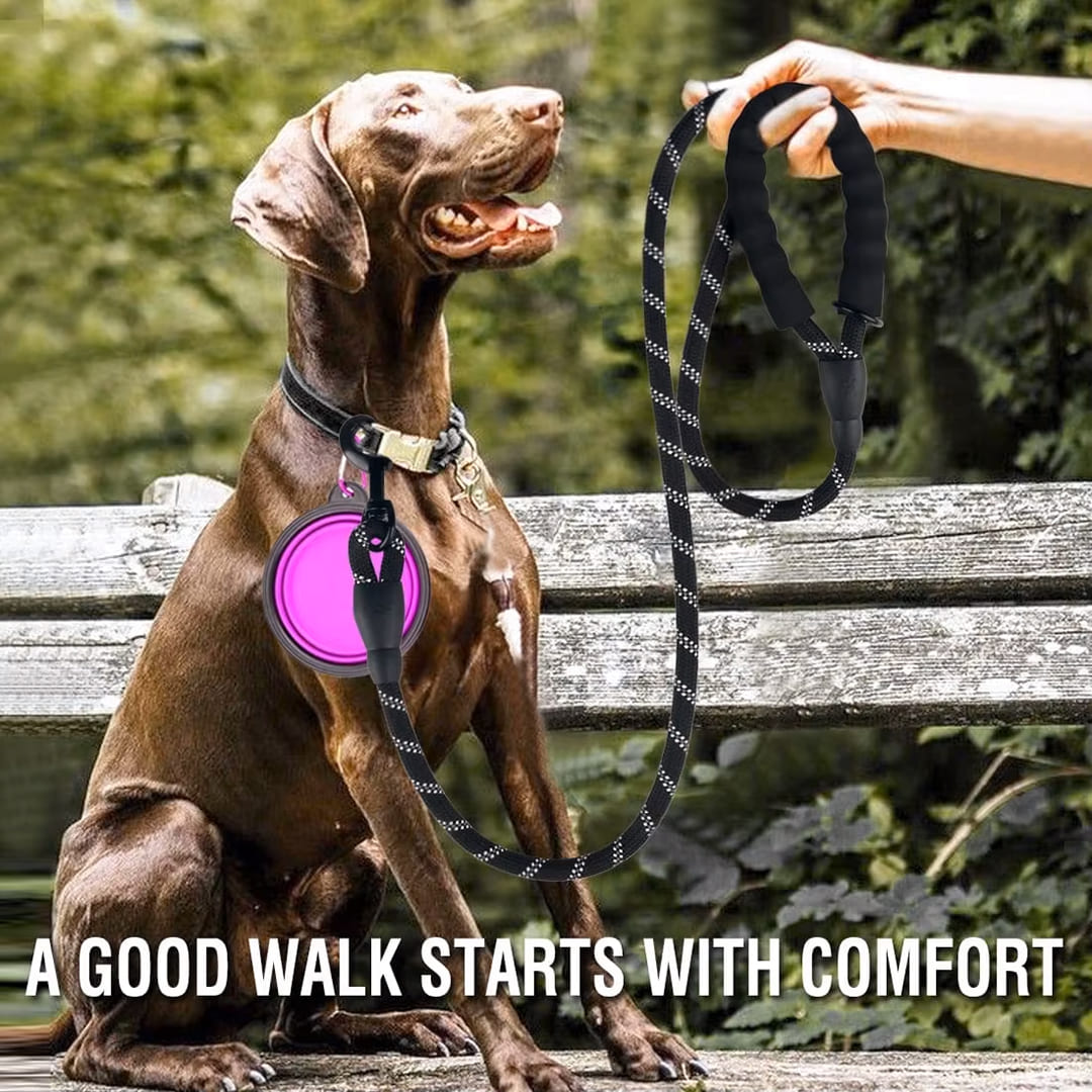 Strong Reflective Dog Leash Tangle-Free & Night Safety®