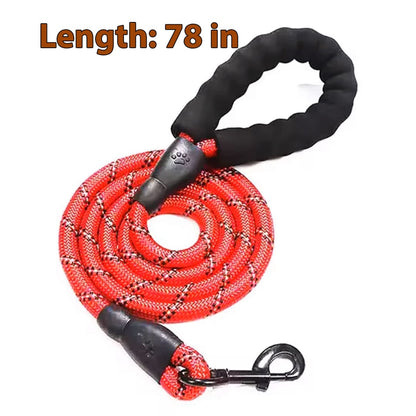 Strong Reflective Dog Leash Tangle-Free & Night Safety®