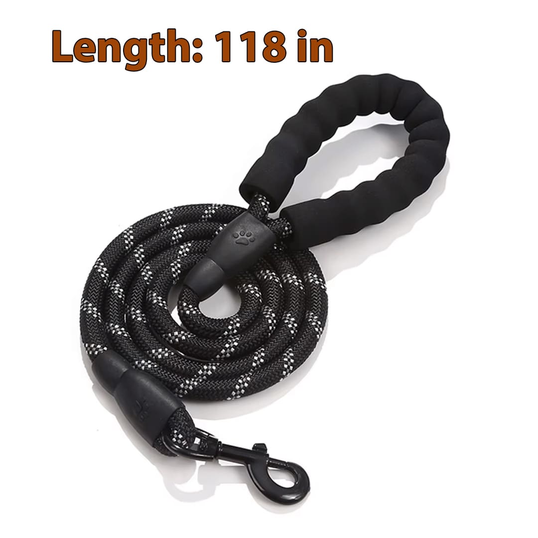 Strong Reflective Dog Leash Tangle-Free & Night Safety®