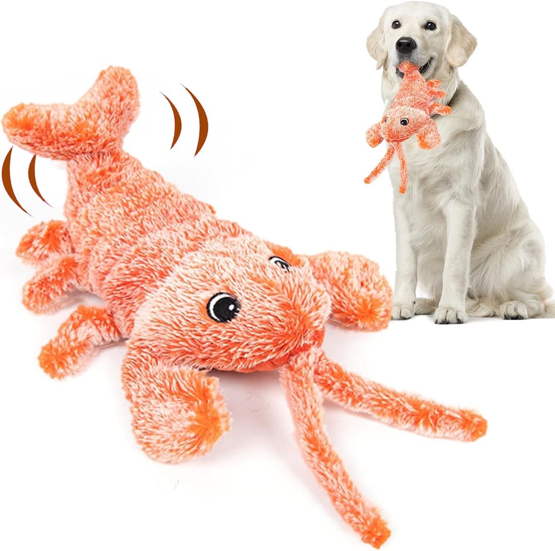 Pet Lobster Toy: USB Rechargeable Moving Toy for Cats & Dogs