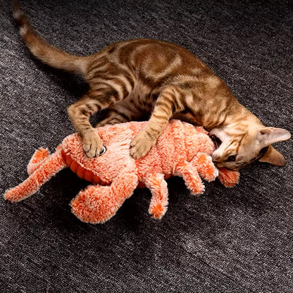 Pet Lobster Toy: USB Rechargeable Moving Toy for Cats & Dogs