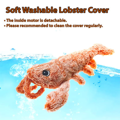 Pet Lobster Toy: USB Rechargeable Moving Toy for Cats & Dogs