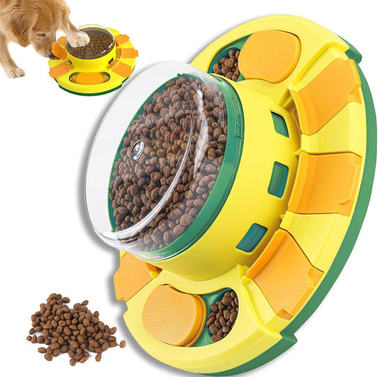 2-in-1 Dog Puzzle & Feeder: Interactive IQ Training Treat Bowl