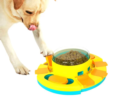 2-in-1 Dog Puzzle & Feeder: Interactive IQ Training Treat Bowl