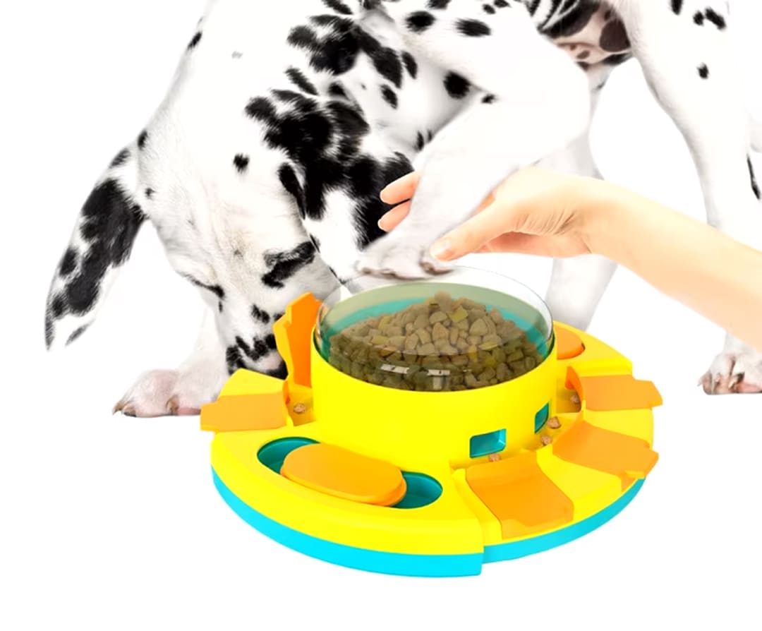 2-in-1 Dog Puzzle & Feeder: Interactive IQ Training Treat Bowl