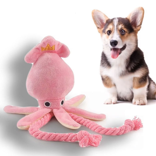 Durable Octopus Rope Toy with Squeaker for Small Dogs®