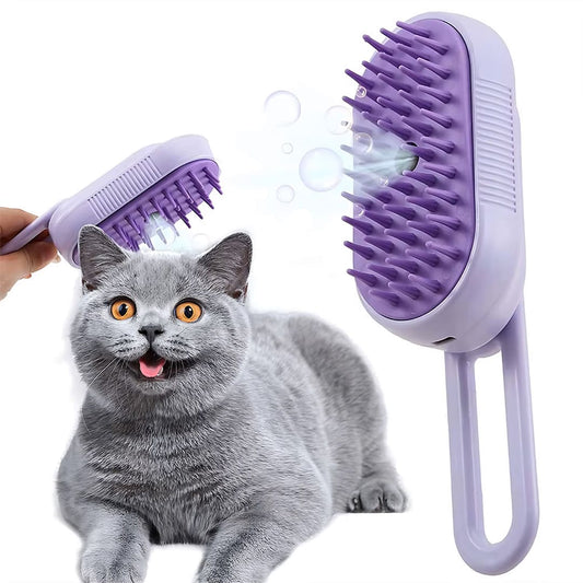 3-in-1 Pet Grooming Steam Brush for Shedding Massage & Cleaning®